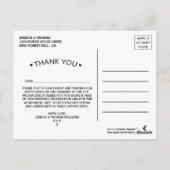 Tandem Bicycle Chalkboard Typography Wedding Briefkaart (Achterkant)