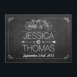 Tandem Bicycle Chalkboard Typography Wedding Informatiekaartje<br><div class="desc">Tandem Bicycle Chalkboard Typografie Bruiloft Detail Kaarten.</div>