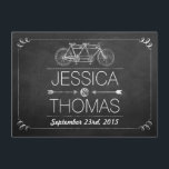 Tandem Bicycle Chalkboard Typography Wedding Informatiekaartje<br><div class="desc">Tandem Bicycle Chalkboard Typografie Bruiloft Detail Kaarten.</div>