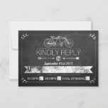 Tandem Bicycle Chalkboard Typography Wedding RSVP<br><div class="desc">Tandem Bicycle Chalkboard Typografie Wedding RSVP Kaarten.</div>