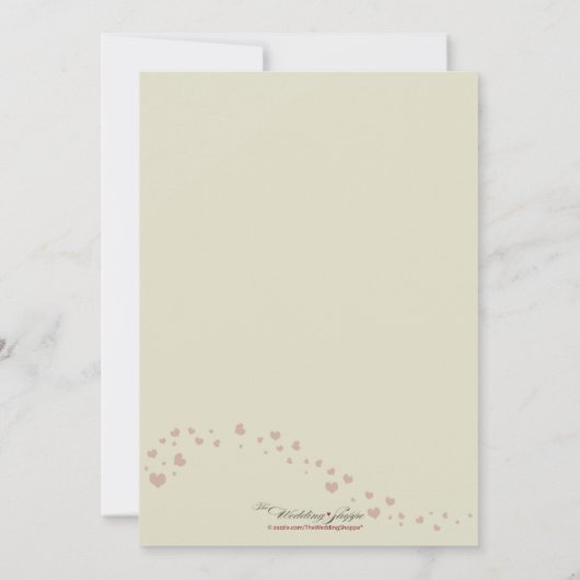 Tandem Bicycle Couple's Bridal Shower Invitation Kaart (Achterkant)