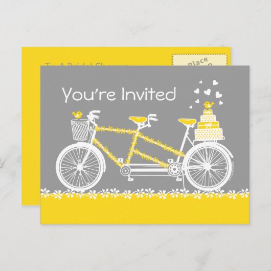 Tandem Bicycle Custom Doran Briefkaarten (Voorkant / Achterkant)