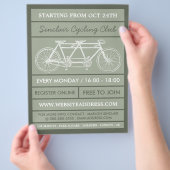 Tandem Bicycle, Cycling Club Adverteren Flyer (Hand)