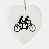 Tandem Bicycle-fiets Keramisch Ornament (Rechts)