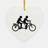 Tandem Bicycle-fiets Keramisch Ornament (Voorkant)