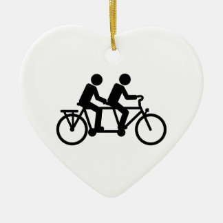 Tandem Bicycle-fiets Keramisch Ornament