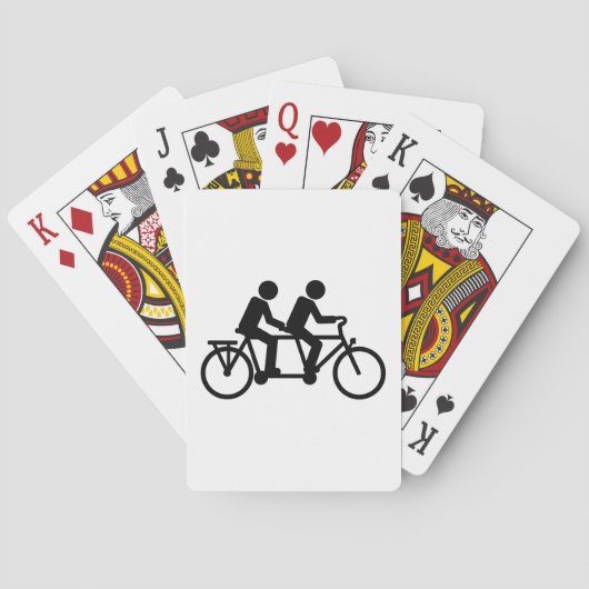 Tandem Bicycle-fiets Pokerkaarten (Achterkant)