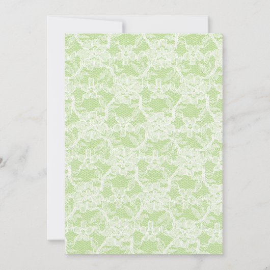  Tandem Bicycle Green Stripe en Lace Kaart (Achterkant)