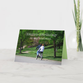 Tandem Bicycle Husband Birthday Light Green Interi Kaart