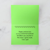 Tandem Bicycle Husband Happy Jubileum Card Kaart (Binnen)