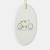 Tandem Bicycle Keramisch Ornament (Rechts)