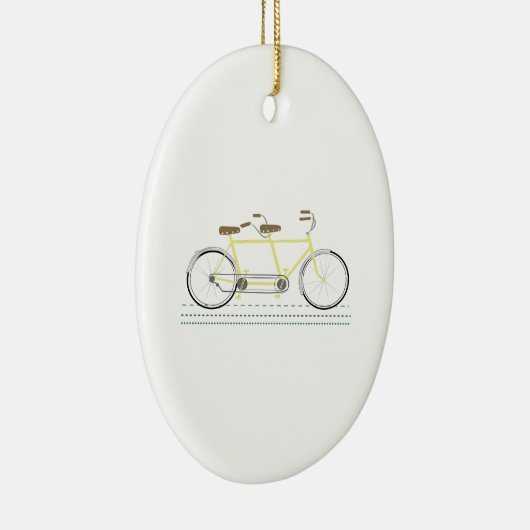 Tandem Bicycle Keramisch Ornament (Rechts)