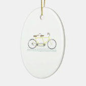 Tandem Bicycle Keramisch Ornament (Links)