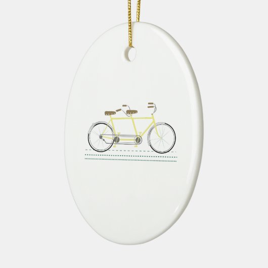 Tandem Bicycle Keramisch Ornament (Links)