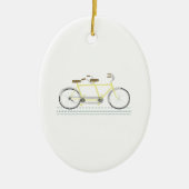 Tandem Bicycle Keramisch Ornament (Voorkant)