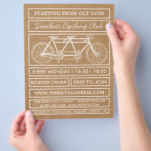 Tandem Bicycle, Kraft Cycling Club Adverteren Flyer (Hand)