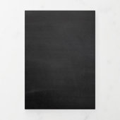 Tandem Bicycle on Chalkboard Wedding Suite Drieluik Uitnodiging (Cover)