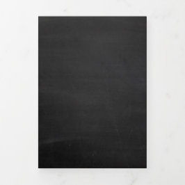 Tandem Bicycle on Chalkboard Wedding Suite Drieluik Uitnodiging