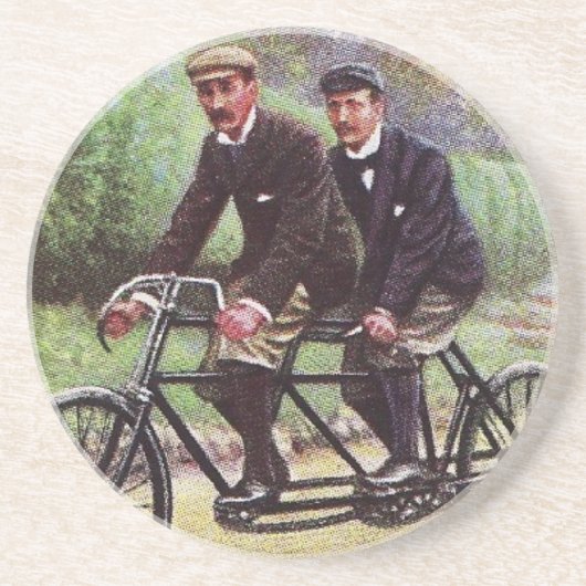 Tandem Bicycle Onderzetter uit 1890 (Voorkant)