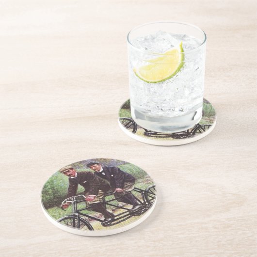 Tandem Bicycle Onderzetter uit 1890 (Zijkant)