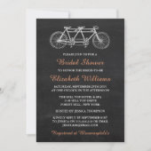 Tandem Bicycle op schoolbord Vrijgezellenfeest Kaart (Voorkant)