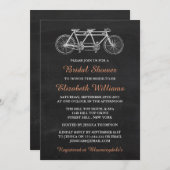 Tandem Bicycle op schoolbord Vrijgezellenfeest Kaart (Voorkant / Achterkant)