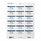 Tandem Bicycle Return Address Labels (marine) (Full Sheet)