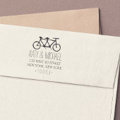 Tandem Bicycle Return-adresstempel Zelfinktende Stempel