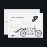 Tandem Bicycle Romantic Casual Wedding RSVP<br><div class="desc">tandemfiets met twee hartvormige ballonnen voor de initialen van een paar, blikblikken en een spandoek zeggen: "WE DOEN", perfect voor je casual buitenbruiloft. Alle tekst kan worden gewijzigd. Als u het in een andere kleur nodig hebt of andere overeenkomende producten nodig hebt, kunt u mij gratis een e-mail sturen op...</div>