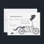 Tandem Bicycle Romantic Casual Wedding RSVP<br><div class="desc">tandemfiets met twee hartvormige ballonnen voor de initialen van een paar, blikblikken en een spandoek zeggen: "WE DOEN", perfect voor je casual buitenbruiloft. Alle tekst kan worden gewijzigd. Als u het in een andere kleur nodig hebt of andere overeenkomende producten nodig hebt, kunt u mij gratis een e-mail sturen op...</div>