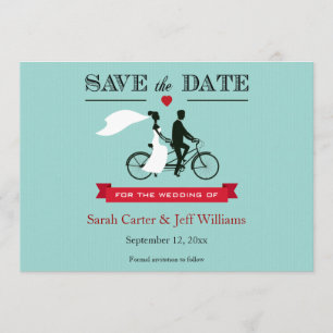 Tandem Bicycle Save the Date Cards