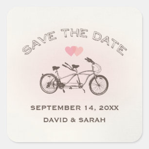 Tandem Bicycle Sla de datum Sticker