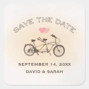 Tandem Bicycle Sla de datum Sticker