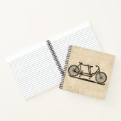Tandem Bicycle Two Person Bicycle Antiek Bike Notitieboek (Binnen)