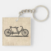 Tandem Bicycle Two Person Bicycle Antiek Bike Sleutelhanger (Achterkant)