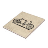 Tandem Bicycle Two Person Bicycle Antiek Bike Tegeltje (Zijkant)