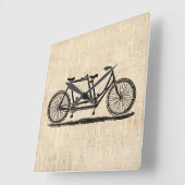 Tandem Bicycle Two Person Bicycle Antiek Bike Vierkante Klok (Hoek)