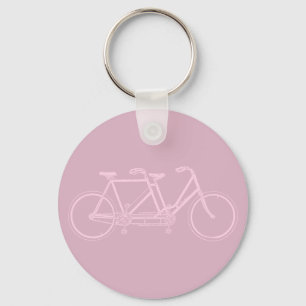 Tandem Bicycle Two Seat Bike Art CUSTOM COLOR Sleutelhanger