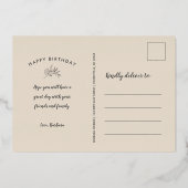 tandem bicycle verjaardagscentrum briefkaart (Achterkant)