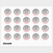 Tandem Bicycle Wedding Bedankt Sticker (Vel)