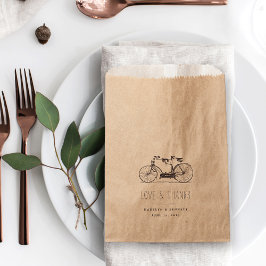  tandem Bicycle Wedding Dank je Bedankzakje