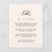 Tandem Bicycle Wedding Guest — Kaart met details (Voorkant)