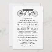 Tandem Bicycle Wedding Kaart (Voorkant)