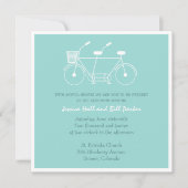 Tandem Bicycle Wedding Kaart (Voorkant)