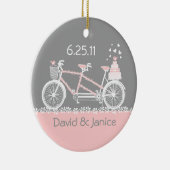 Tandem Bicycle Wedding Keepomwille Ornament (Rechts)