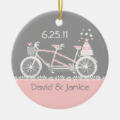 Tandem Bicycle Wedding Keepomwille Ornament (Voorkant)