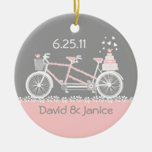 Tandem Bicycle Wedding Keepomwille Ornament