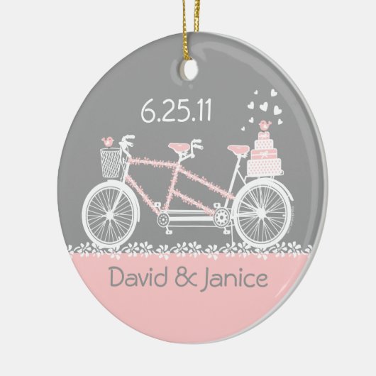 Tandem Bicycle Wedding Keepomwille Ornament (Links)