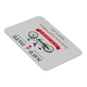 Tandem Bicycle Wedding Save the Date Magnets Magneet (Rechterzijde)