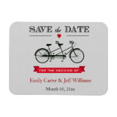Tandem Bicycle Wedding Save the Date Magnets Magneet (Horizontaal)